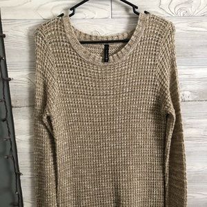 long light brown  long sleeve sweater